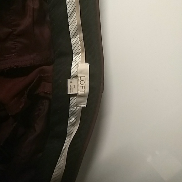 Ann Taylor Loft Burgundy Cropped Trouser/Pants - Picture 2 of 3